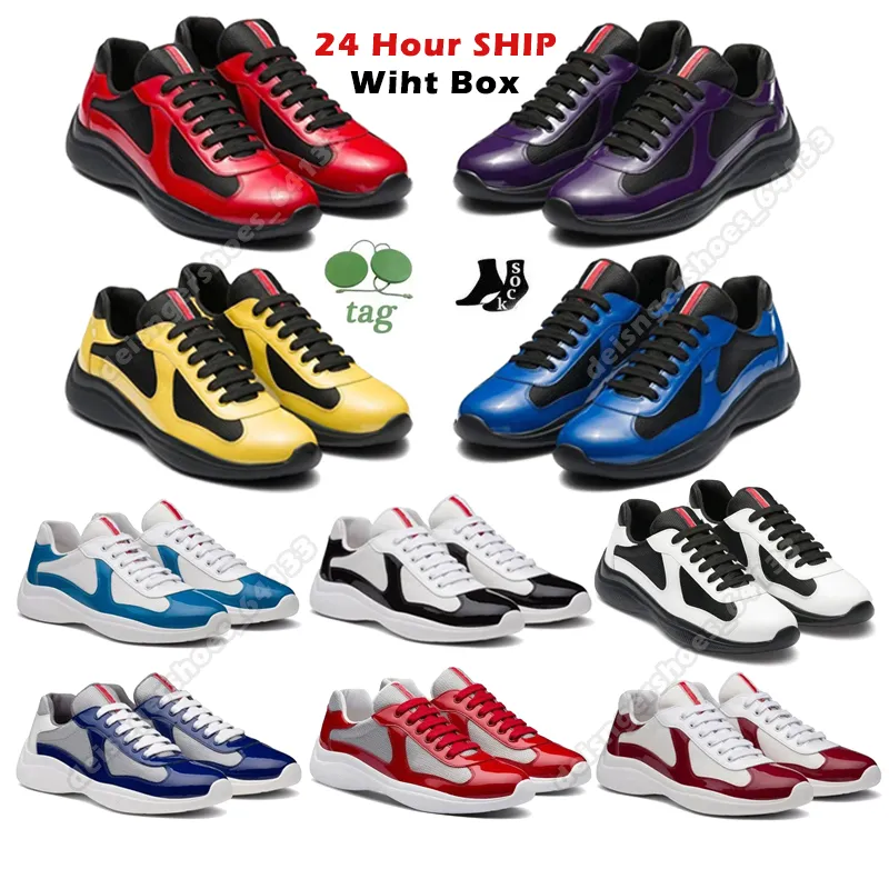 2024S/S Casual Runner Sports Shoes America Cup Low Top Sneakers Shoes Men Rubber Sole Fabric Patent Leather Mens Wholesale Discount Trainer womens running shoes
