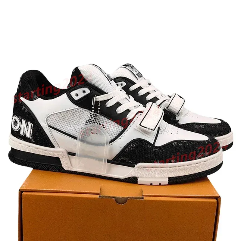 2024 amateurs d'impression de mode chaussures de skate décontractées de luxe designer baskets blanches hommes femmes dame plate-forme basse coupe classique noir blanc gris formateurs taille 36-45 S73