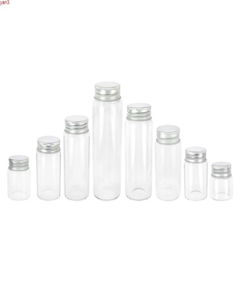 25ml 30ml 40ml 50ml 60ml 70ml 80ml 90ml Glass Bottle With Silver Screw Aluminum Cap Spice Food Container Jars Vials DIY 24pcshigh 4955121