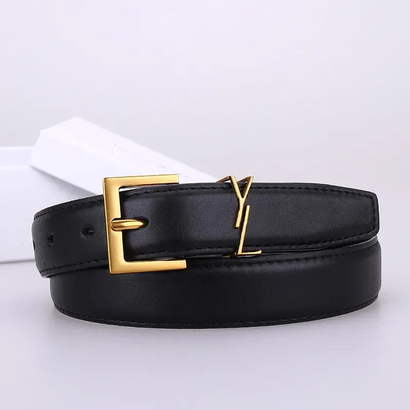 Ceinture pour femmes en cuir véritable 3cm largeur hommes ceintures de créateurs boucle S cnosme ceinture femme ceinture Cintura Ceintures mode or aiguille220m