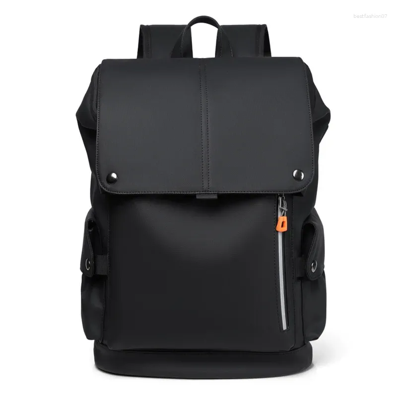 Backpack Waterproof PU Leather Men's Bag Fashion Trend Large-capacity Travel Tooling Function