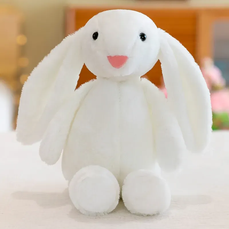 30 CM Rabbit Plush Toys With Long Ears Rabbit Stuffed Animals Dolls Sleeping Pillow Easter Gift For Girl LT0018