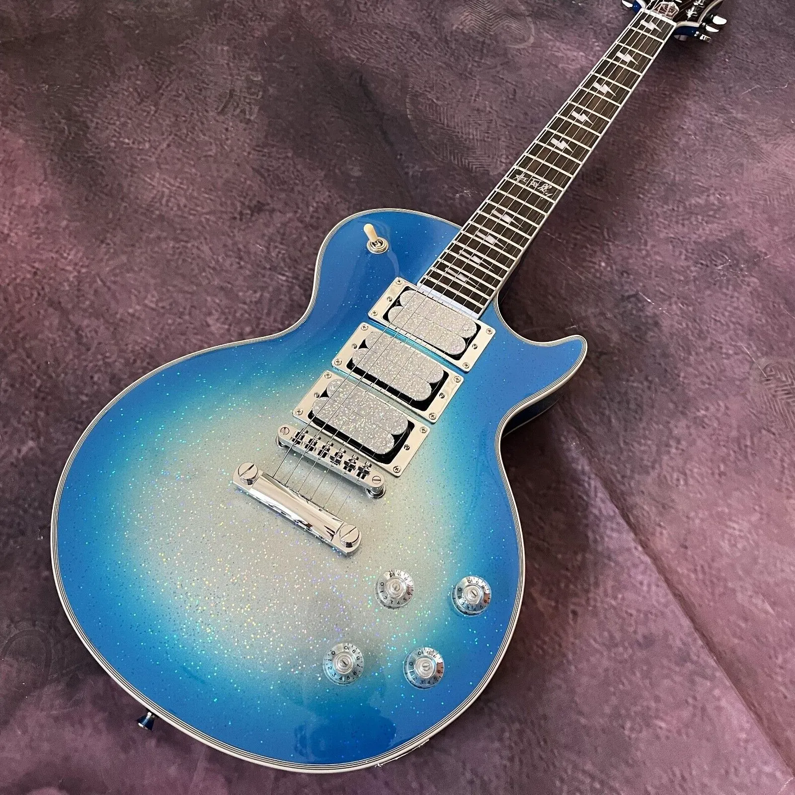 Guitare électrique ACE Frehley LP 1997 Custom shop Particules métalliques en acajou massif