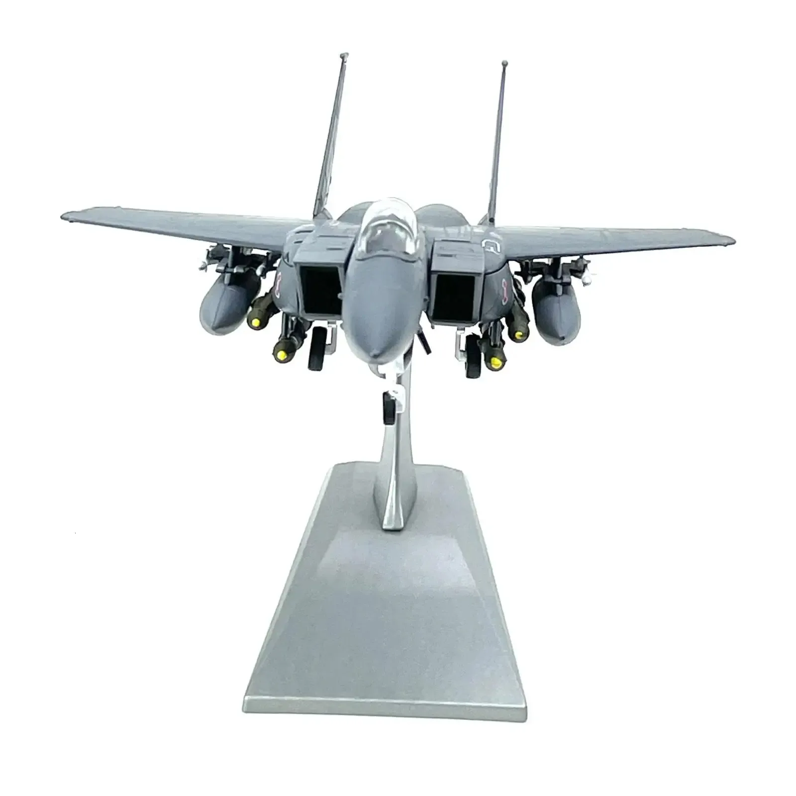 1 100 Escala F 15E Modelo de avião de combate em miniatura requintada para decoração 240223