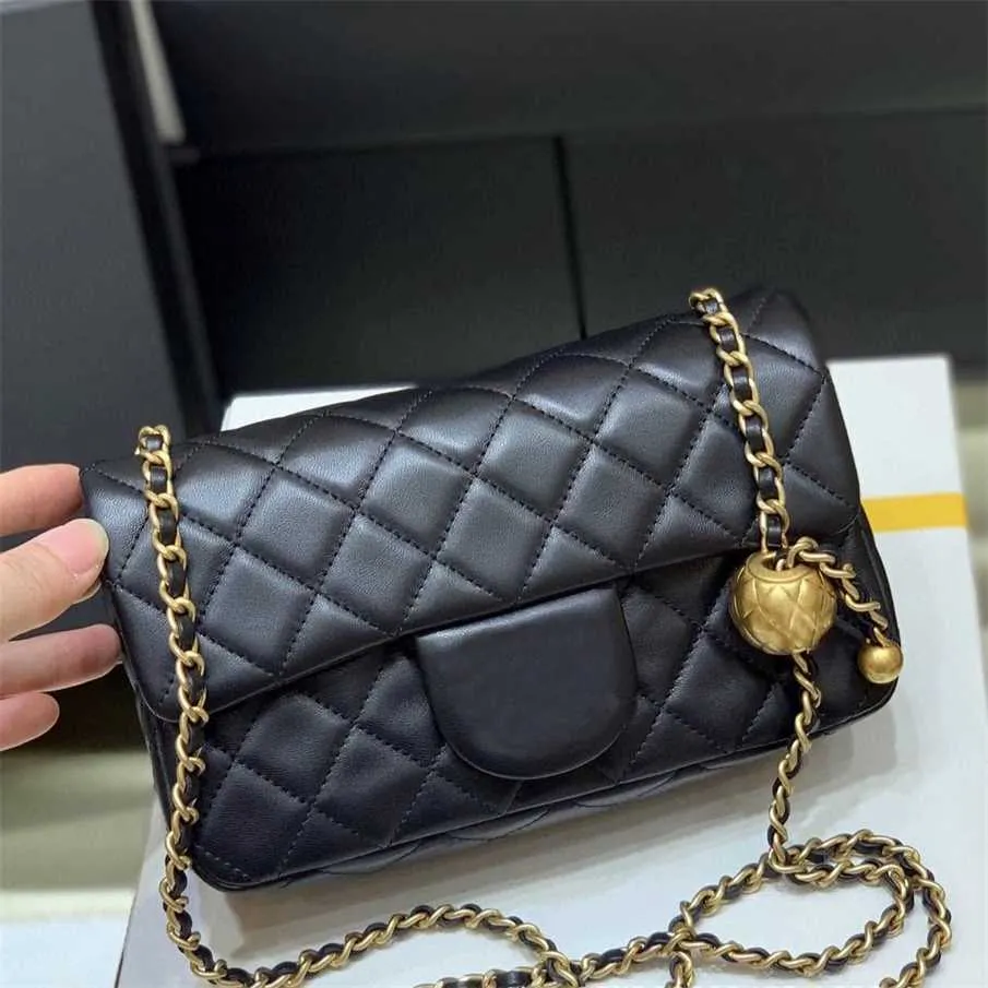 70% Factory Outlet Off Little Golden Ball Classic Lingge Sheepskin Casual Versatile Chain One Crossbody Bag on sale