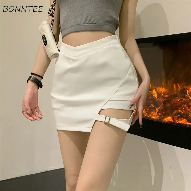 Saia saias femininas ajuste estilo clube coreano sólido feminino império streetwear nova moda verão venda quente allmatch faldas de mujer diário