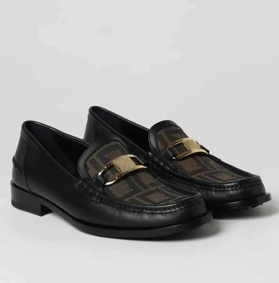 Mode Party Loafer Gentleman O'Lock Mokassins Schuhe Stoff Leder geprägt Schüssel Oxford Walking Business Kleid Lady Comfort Walking EU38-46 Original Box