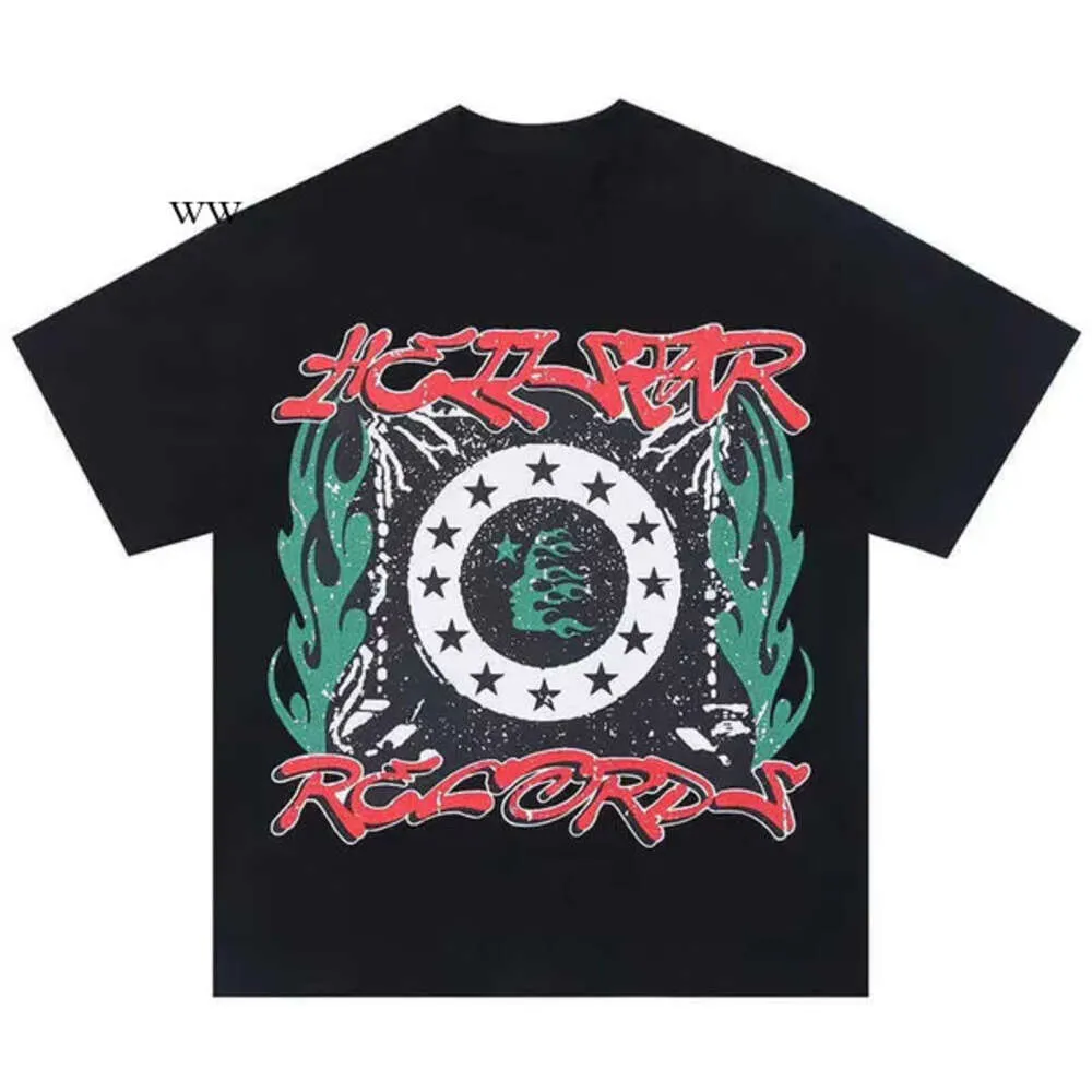 Мужские футболки Hellstar Хлопковая футболка Модная черная мужская и женская дизайнерская одежда Топы с мультяшной графикой в стиле панк-рок Летняя уличная одежда High Street 2453