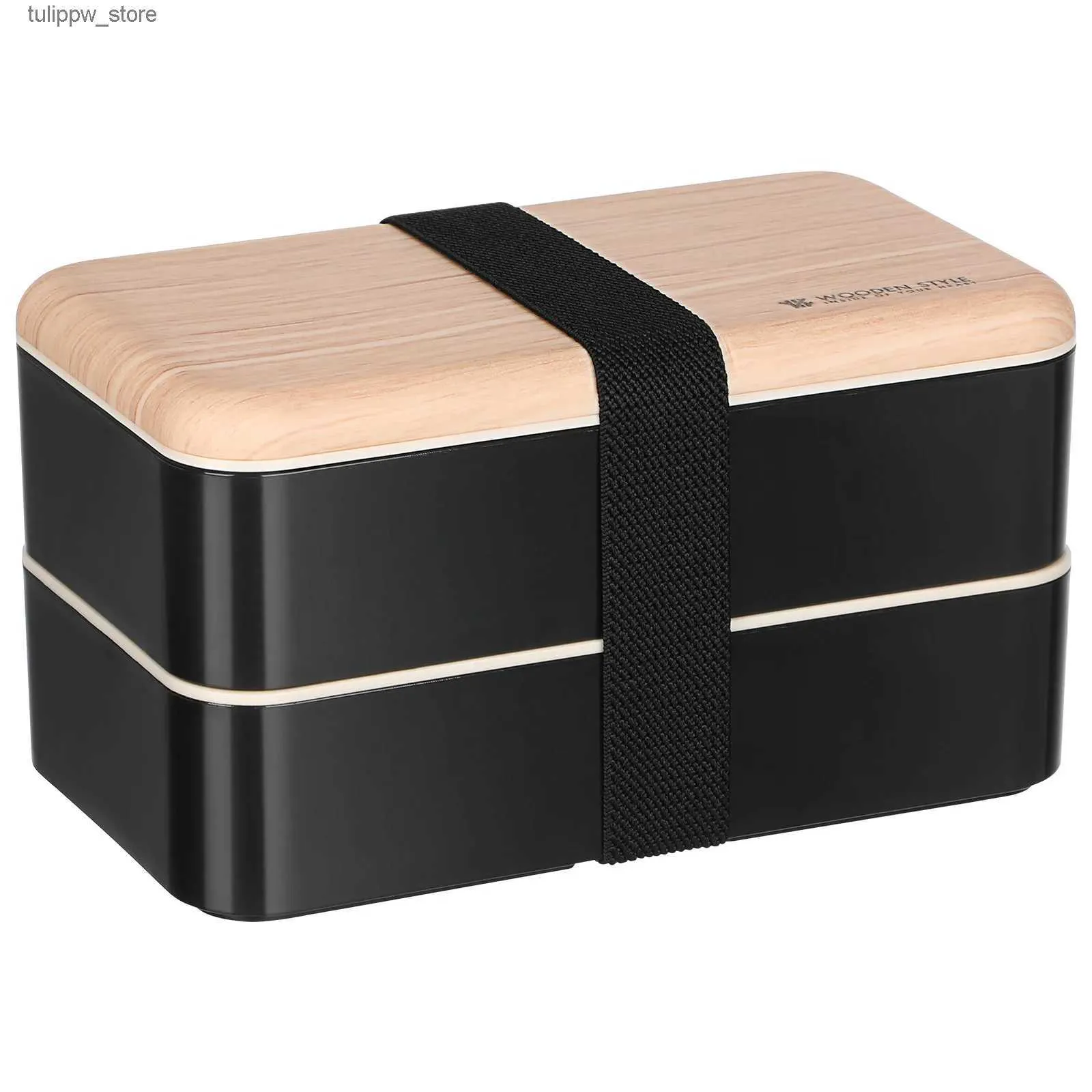 Bento Boxes Impiegati Studenti Bento Box Tipo nordico Scatola da pranzo in plastica Bento Box Contenitore per alimenti a doppio strato Accessori da cucina L240307