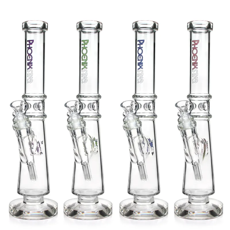 Phoenixstar Nuovo design Bong in vetro per acqua Narghilè Dab Rig 18 pollici Bong dritto in vetro Fumatori Pipa ad acqua Pipa per tabacco Vetro