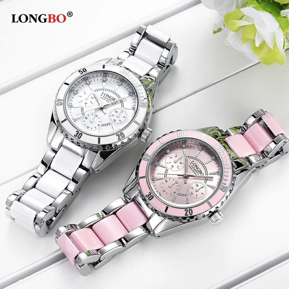 LONGBO De nieuwste topmode dames mesh riemhorloge Wild Lady Creative Fashion Gift Watch dameshorloges zilveren dameshorloges277i