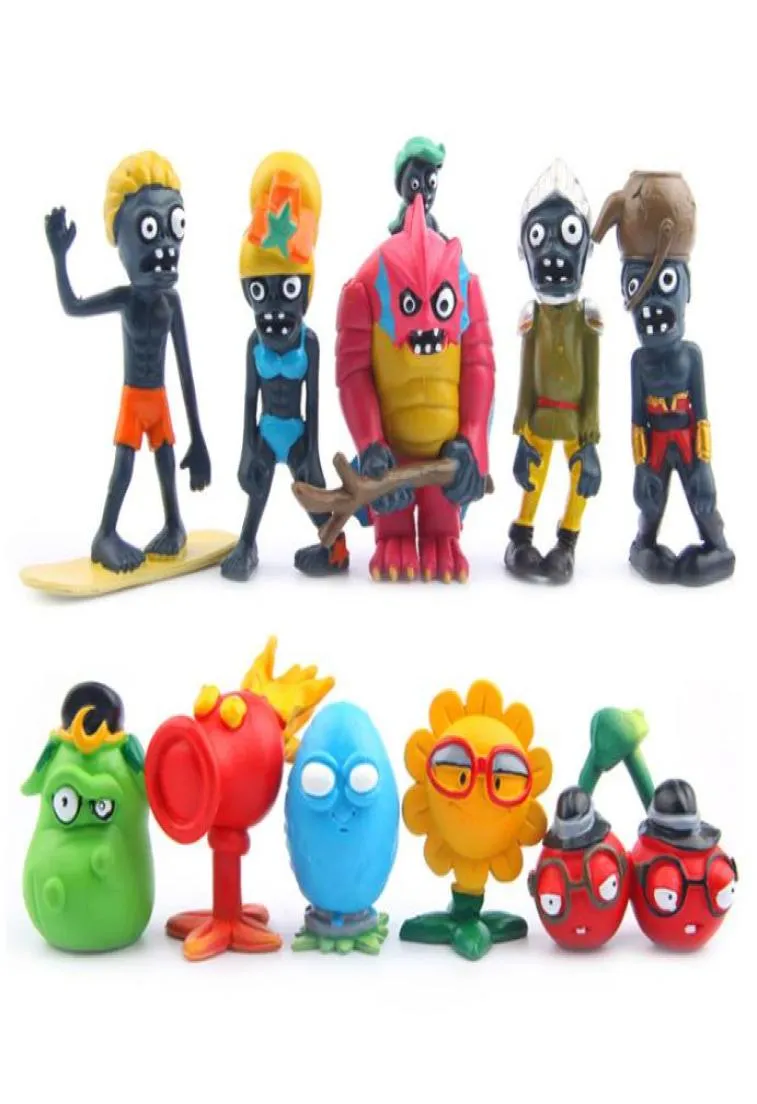 10Pcs Set Plants Zombies 2 PVZ Toys Games Role Action Figures Display Toys PVC Decorations New 10th Version2863331