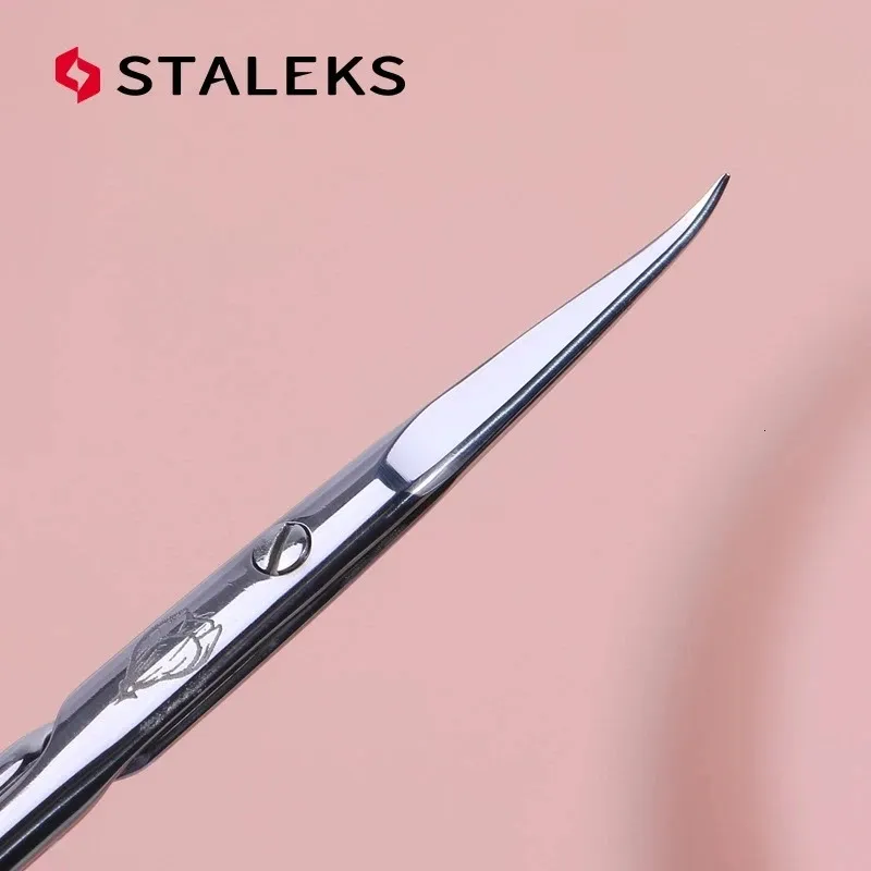 1 st Staleks SX-21/1M Manicure Dead Skin Scissors Russian Style Olecranon Eyebrow Scissor Magnolia Pattern Exfoliating Nail Tool 240305