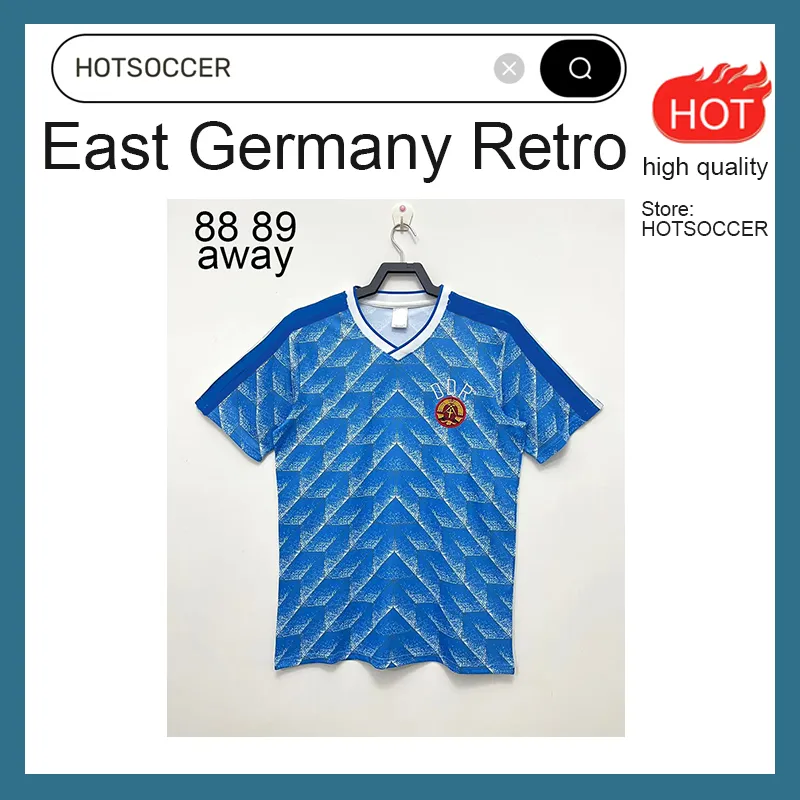 1988 1989 DDR Oberliga maillot de football rétro 88 90 EAST gerMan Stubner Kirsten Sammer Andreas Thom Thomas Doll football vintage classique chemise à manches longues courte