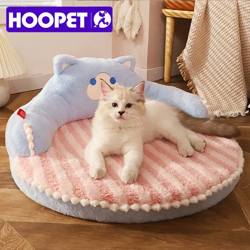 Hoopet Cat Bed Pet Pad Cushion för små medelstora hundar Sovbäddar Katter Hållbar Mat borttagbar MAT PET -leveranser 240226