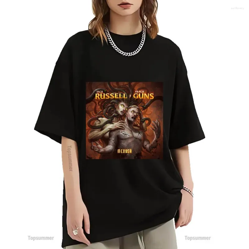 قميص Thirts للرجال Russell - Guns Tour T -Shirt أنثى الشارع الشارع كبير الحجم