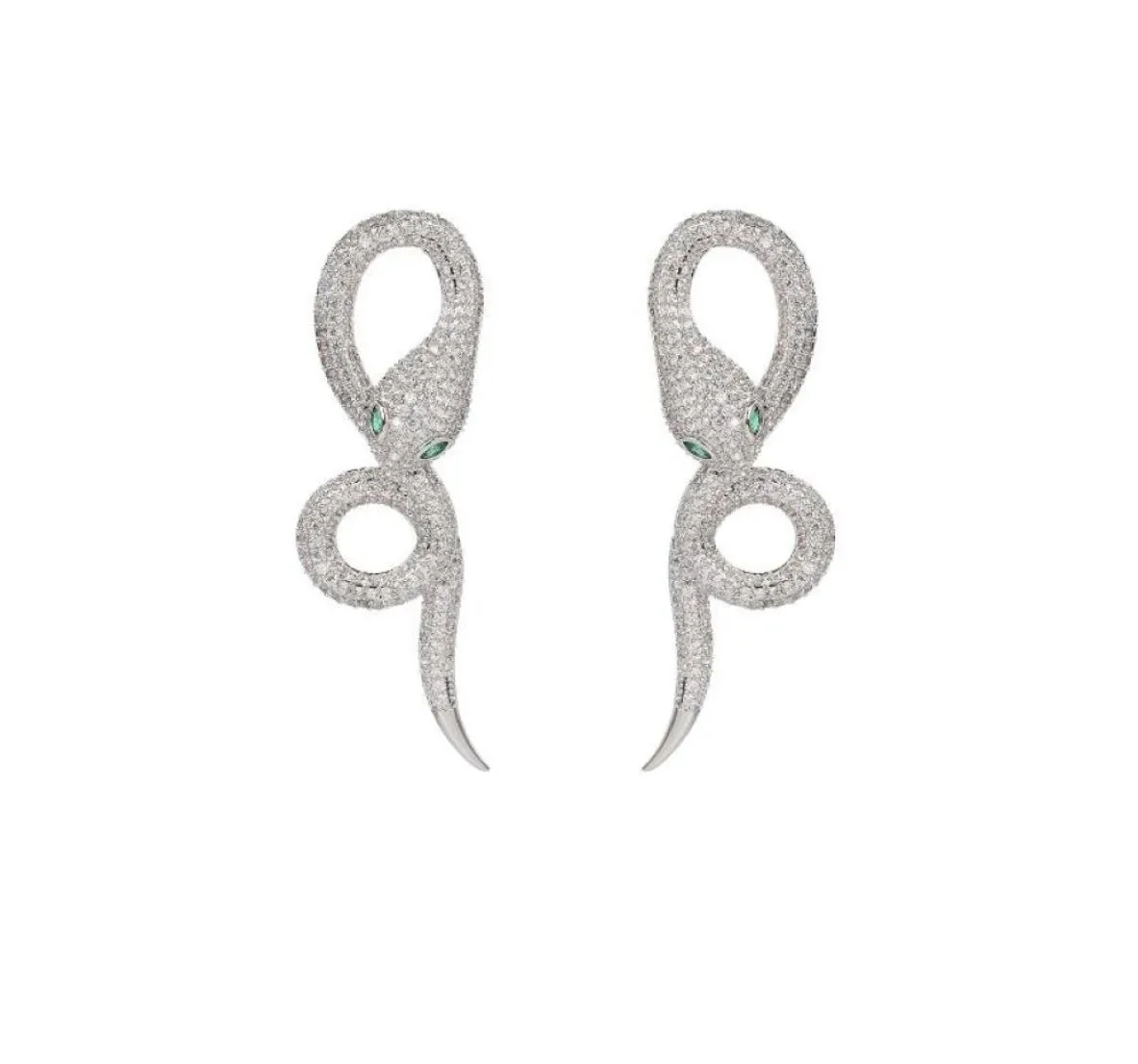 Boucle d'oreille serpent en Zircon cubique pour femmes et filles, lustre suspendu, bijoux de bal avec broche en argent 925, CE10170Dangle9606011