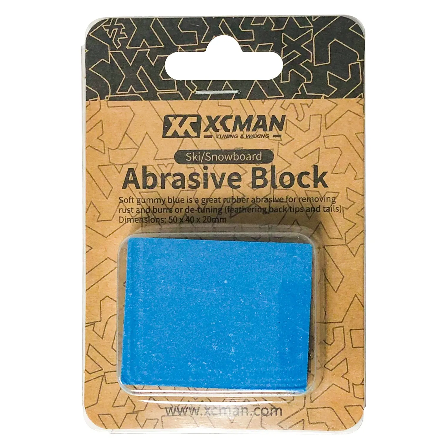 Poles Xcman Gummy Stone Soft Rubber Abrasive Block for Polishing and Removing Rust of the Ski Snowboard Metal Edge 150grit