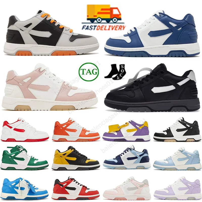 Offes Low Out Of Office Baskets Blanc Rose Orange Entraîneur Respirant Sport Baskets En Plein Air Chaussures Habillées Baskets De Marche Plateforme En Cuir Daim Marque Taille EUR36-45