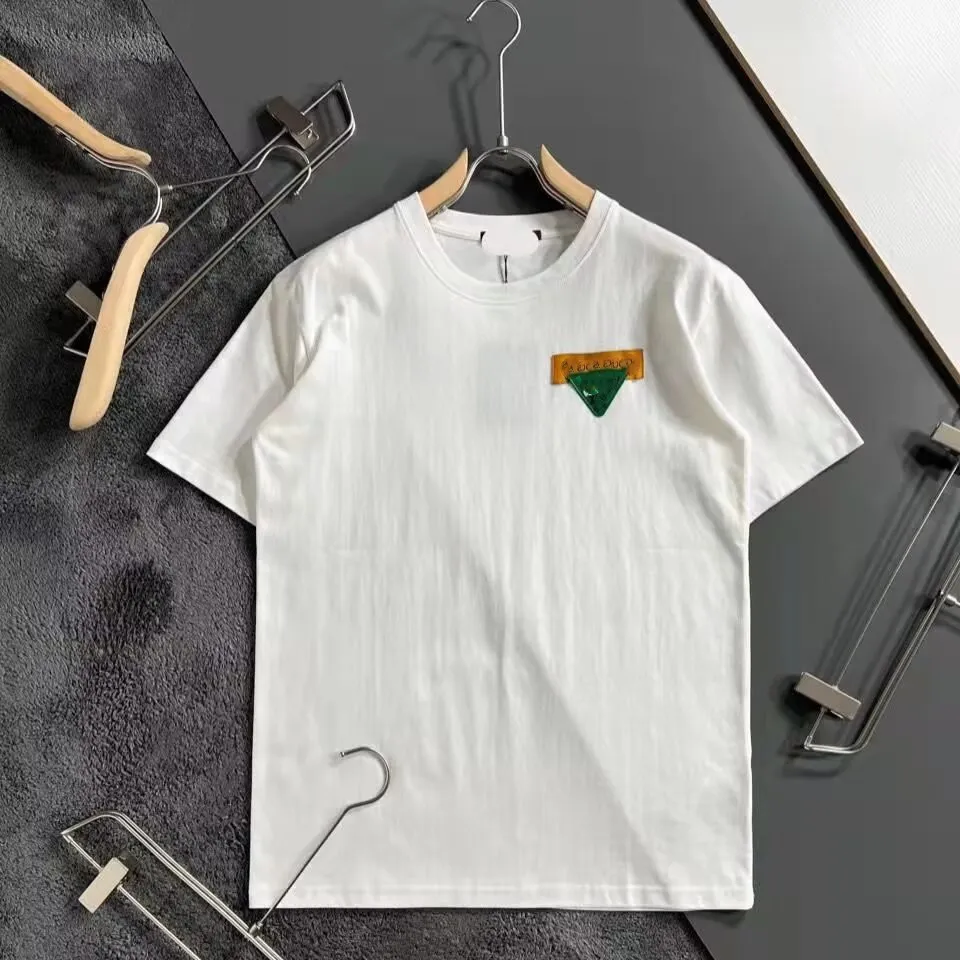 Modemerk T-shirt met korte mouwen Heren Modieuze bovenkleding Top Lente en herfst Dieptepunt Shirt High-End ronde hals top