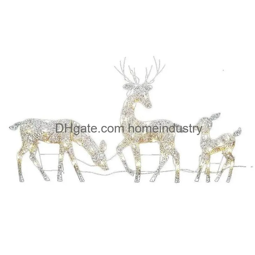 Dekoracje ogrodowe oświetlone świąteczne dekorację jeleni renifer
