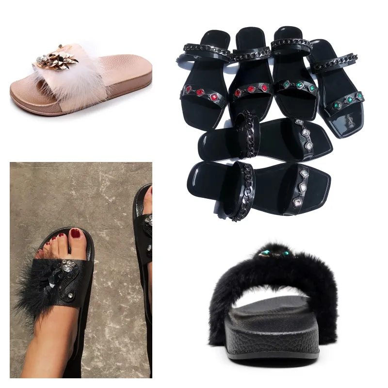 2024 Designer tofflor Beach Classic Flat Sandals Luxury Summer Lady Leather Flip Flops Top Quality Men Kvinnor glider Gai Black Brown Pool Women Casual Sandals