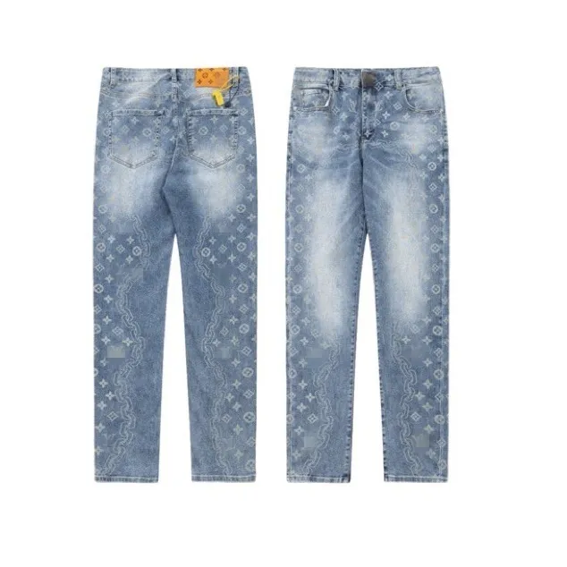 Lila jeans denim byxor mens jeans rak design retro streetwear casual sweatpants designers joggersgothic hög midja breda tåter