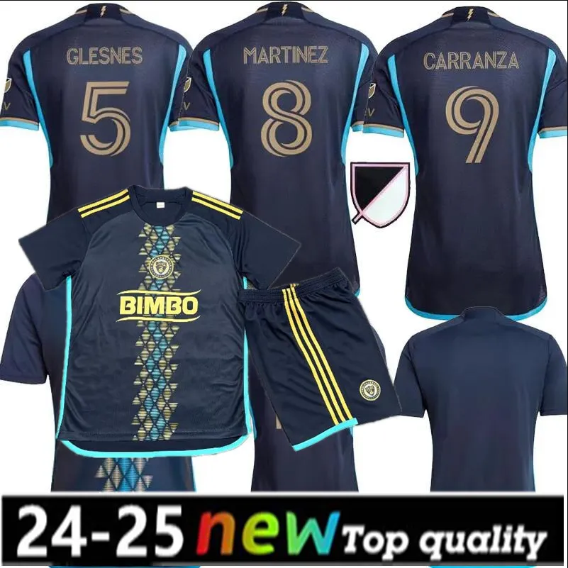 24-25 Philadelphia Soccer Jerseys Union Fans Player Versie 2023 Home Away Gazdag Bedoya Carranza Uhre Martinez McGlynn Glesnes Perea Lowe Mbaizo