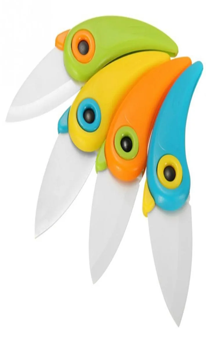 1PC Outdoor Camping Bird Shaped Folding Ceramic Knife Fruit Vegetable Cutting Paring Mini Knives Picnic Accessories Random Color8533274