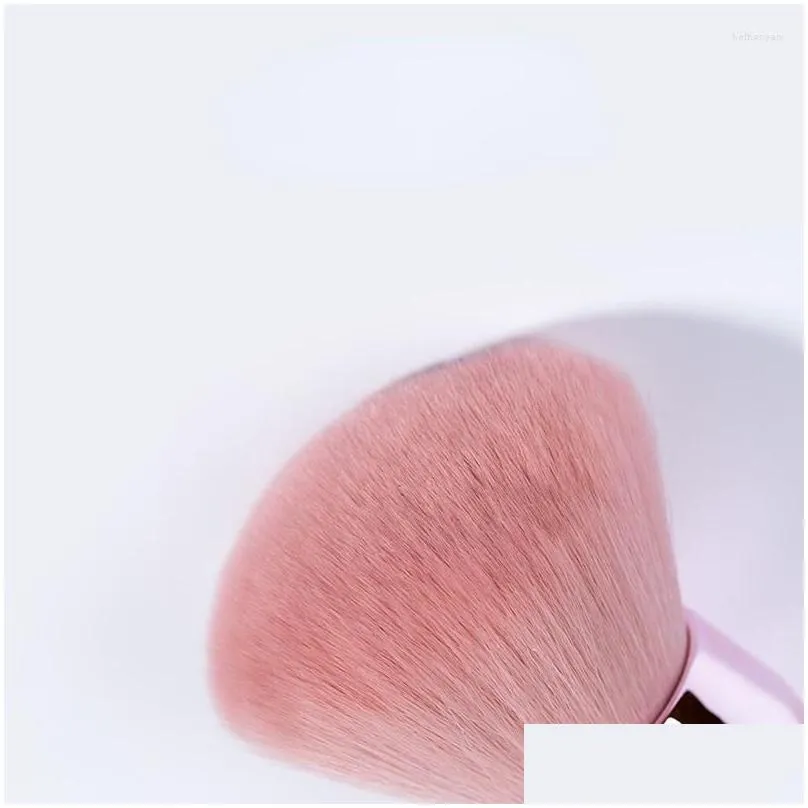 Makeup Brushes Pink White Round Small Flower Brush Nail Art Paint Gel Dust Cleaning Make Up Manicure Tool Drop Delivery Dhvio