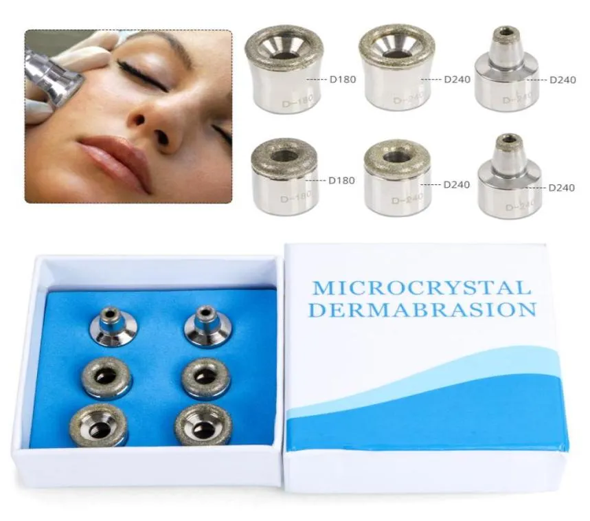 Diamond Dermabrasion Microdermabrasion Skin Peeling Replacement Tips 6 Enheter för rostfria trollstavar Diamond Peel Vakuum MA2942979