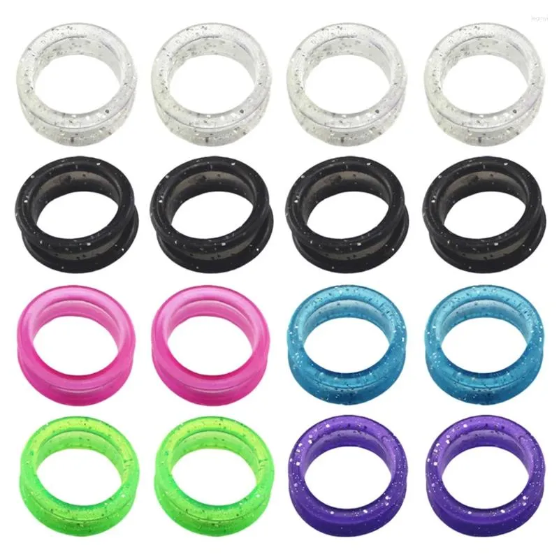 Vêtements de chien 16 pcs Ciseaux de cheveux Silicone Bague Barber Clippers Ciseaux pour toilettage Gel de silice Doigt de protection