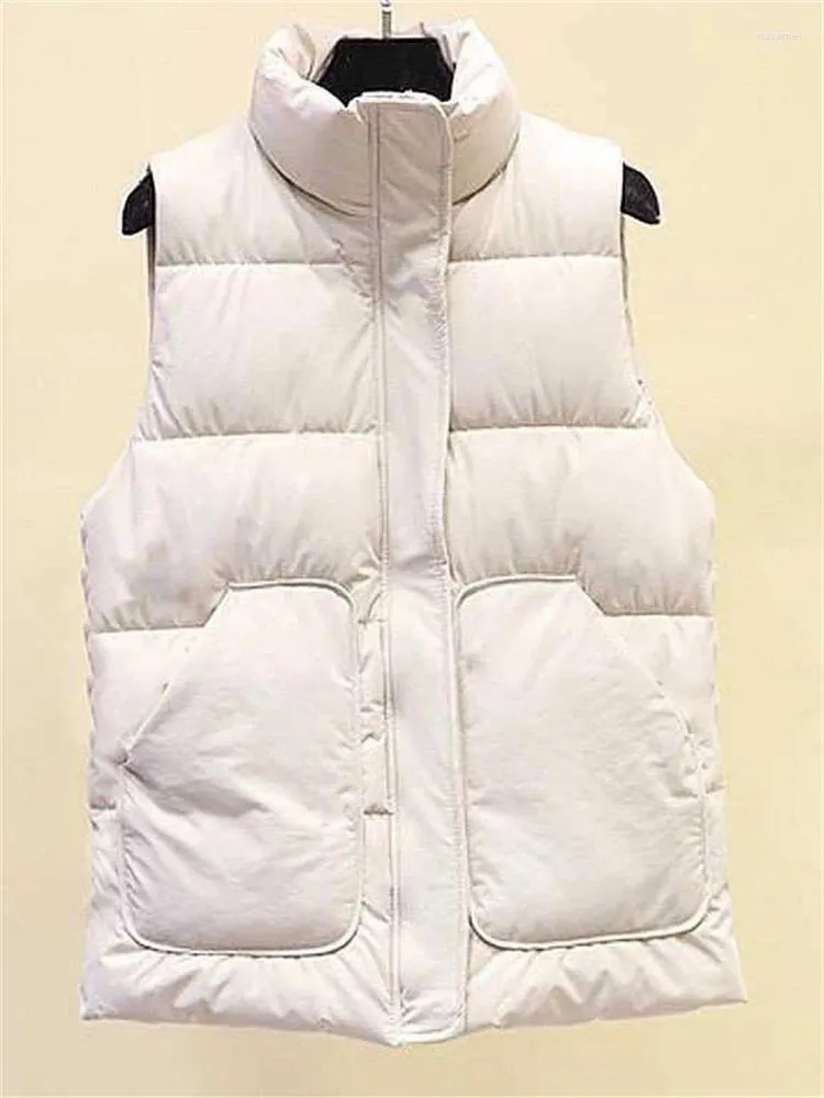 Gilet da donna senza maniche cappotto in cotone donna 2024 autunno inverno moda casual gilet ampio coreano