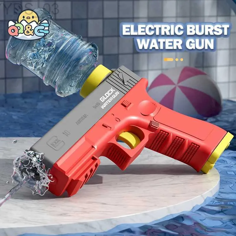 Gun Toys Elektrische Wasserpistole Automatischer kontinuierlicher Start Spielzeug Hochdruckpistolen Sommer Erwachsene Jungen Mädchen Spiele im Freien Spielzeug für Kinder YQ240307