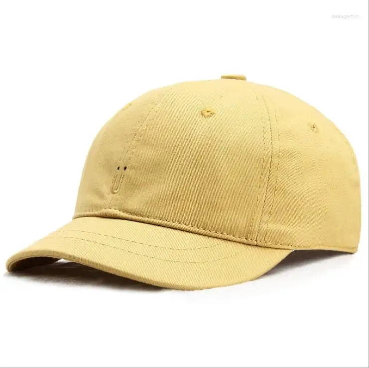 Ball Caps Summer Men's And Women's Letters Embroidery Short Brim Hat Soft Top Peaked Cotton Baseball