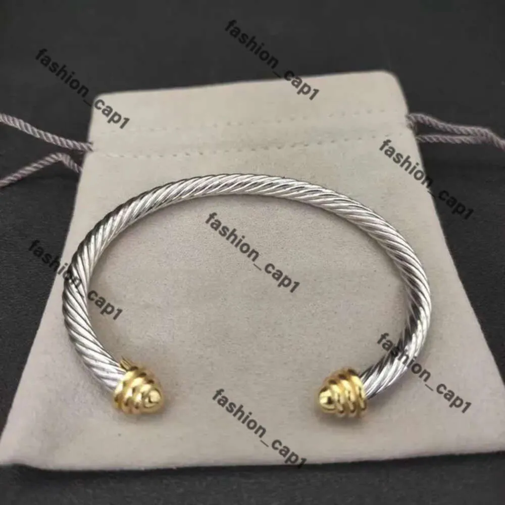 David Yurma Pulsera DY Pulsera Diseñador Cable Pulsera Joyería de moda para mujeres Hombres Oro Plata Perla Cabeza Cruz Brazalete Pulsera Dy Joyería Hombre Regalo de Navidad 722