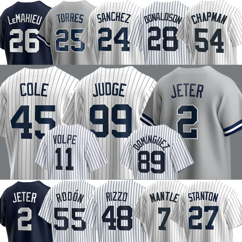 Aaron Judge béisbol Juan Soto Jersey Marcus Stroman Carlos Rodon Jasson Dominguez Anthony Volpe Babe Ruth Giancarlo Stanton Anthony Rizzo Everson Pereira