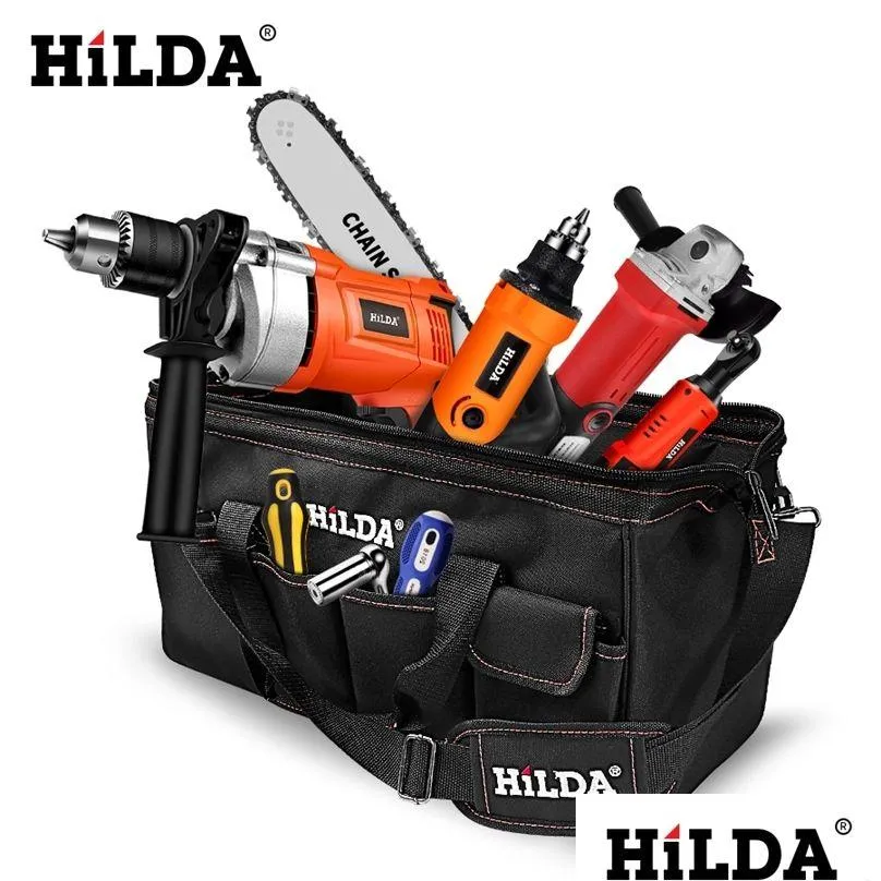 حقيبة الأدوات Hilda Kit Hilda Men Men Men Canvas أجهزة كهربائية سعة كبيرة Size S Size 12 14 16inch 220831 Drop Delivery DHGPN