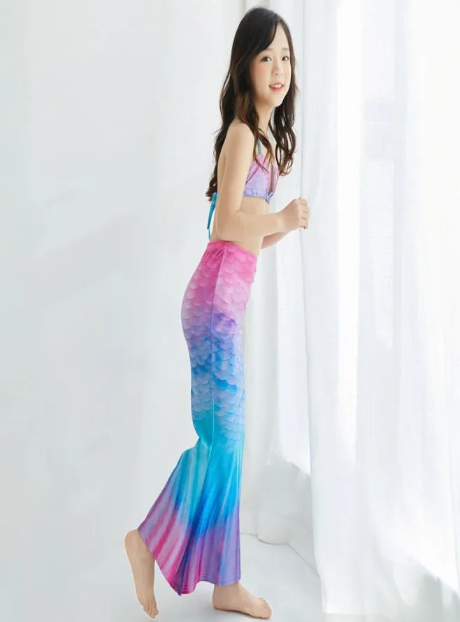 Retail Whole Kids Girls Twopieces Mermaid Tail Swimsuit Bikini 212y 8 Colors 어린이 디자이너 수영복 수영 패션 CU5503013