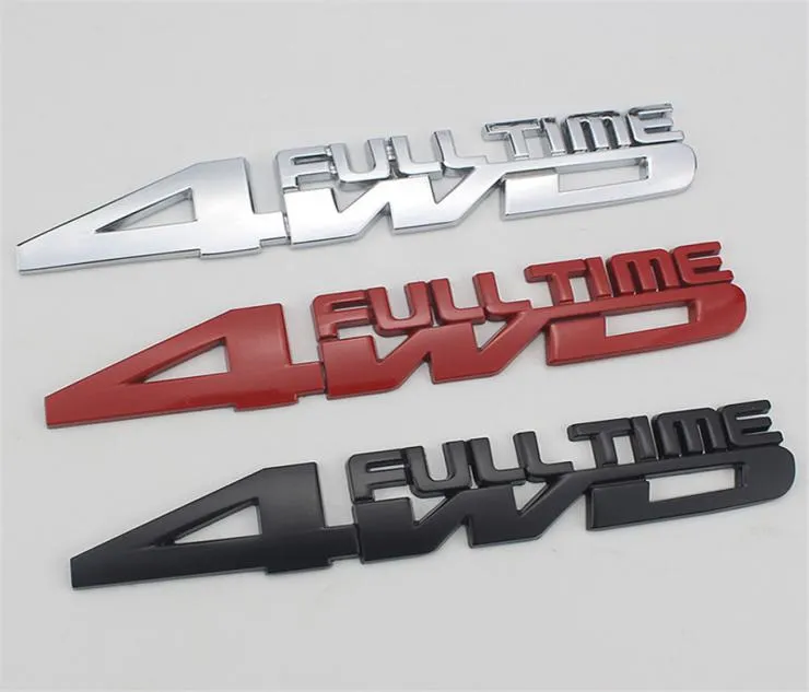 155CM25CM CAR STYLING METAL PLATING WRANGLER 4WD heltid Emblem bakre svans Badge Cars Body Sticker Side Logos9184362