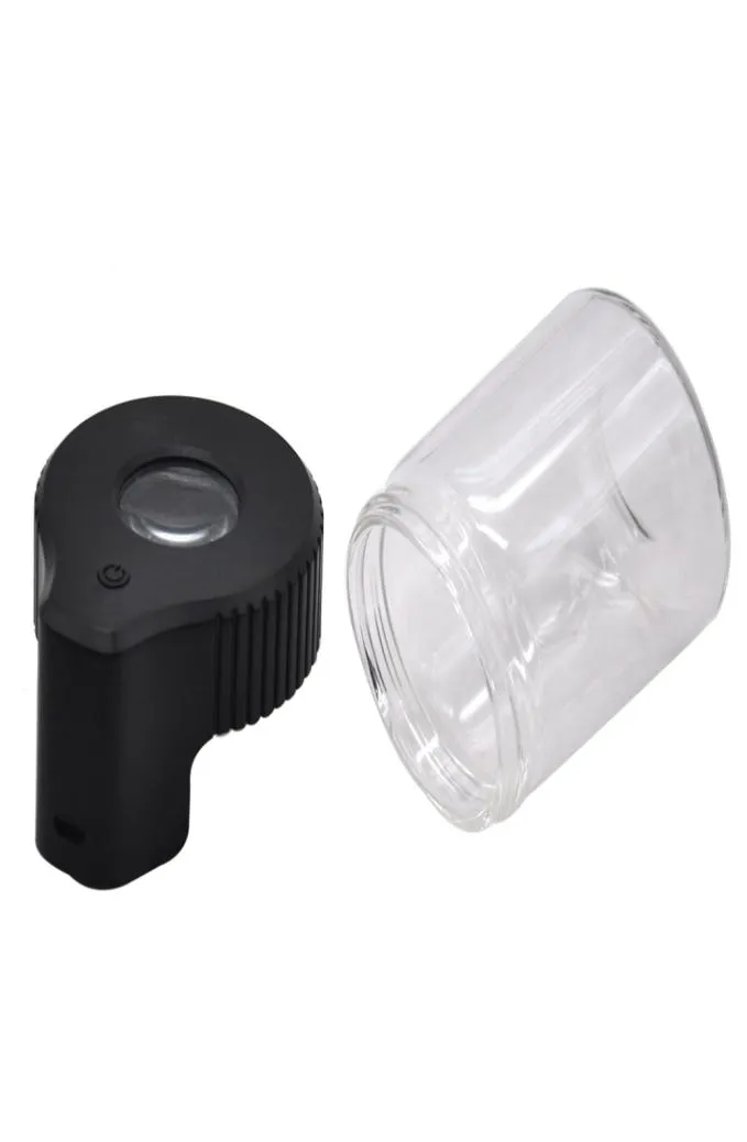 Smoking Plastic Glass LightUp LED Air Tight Proof Storage Magnifying Stash Jar Viewing Container Vacuum Seal Plastic Pill Box C6342243