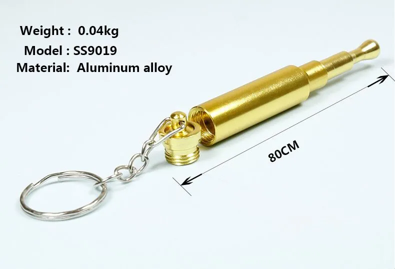 80MM Metal Smoking Pipe Bullet Key Ring Shape Unique Aluminum Metal Filter Pipe Quality Product VS Sharpshone