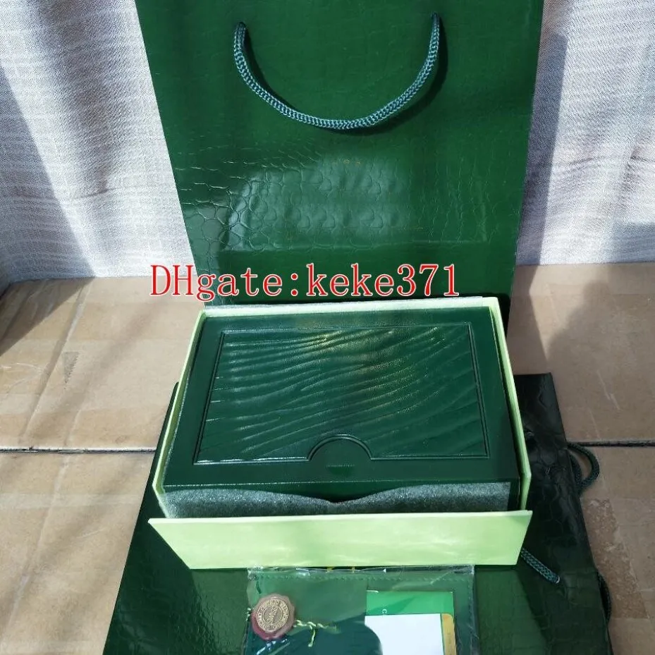 Top vente vert boîte originale papiers carte sac à main boîtes sac à main pour Oyster Perpetual Sea-Dweller 116610 116660 126710 126660 116520 243J
