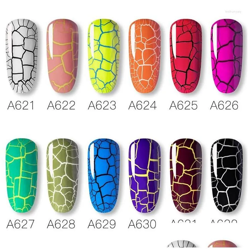 Prego gel crack polonês extensão base de cor de verniz híbrido manicure conjunto para uv led semi permanente top coat drop entrega dhwqc