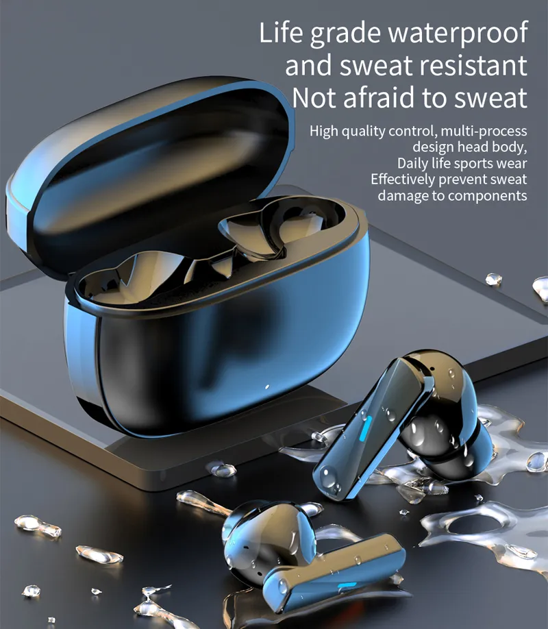 TWS ワイヤレス イヤホン LED ディスプレイ、ボタン コントロール付き