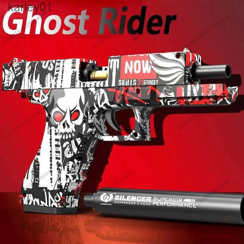 ألعاب Gun Glock Glock Toy Pistol Soft Bullet Toy Guns M1911 قذيفة مقطوعة الرغوة السهام المكبر الدليل مع كاتم الصوت للأطفال البالغين YQ240307