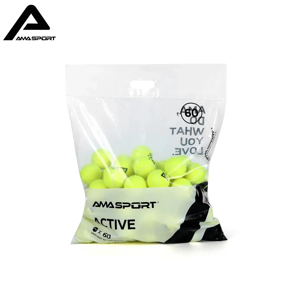 Amasport Tennis Ballsの練習トレーニング圧力のない高品質の高品質の耐久性のある弾力性ボールの初心者テニススポーツ240227