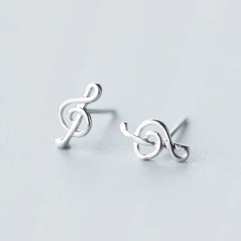 Studörhängen liten tenny 1pair real. 925 Sterling Silver Jewelry Treble Clef Music Musical Notes GTLE918