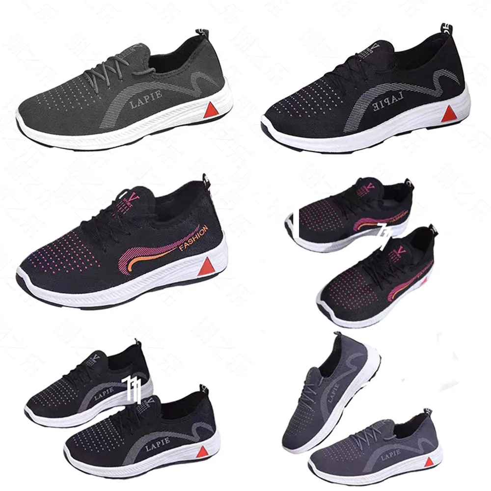 Novos sapatos de caminhada com sola macia antiderrapante para massagem nos pés médios e idosos, calçados esportivos, tênis de corrida, calçados individuais, calçados masculinos e femininos não silp 36