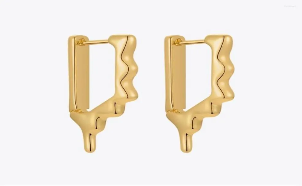 Серьги-кольца ENFASHION расплавленные для женщин Pendientes Mujer серьги для пирсинга золотого цвета модные украшения подарок на день рождения E2214007764970